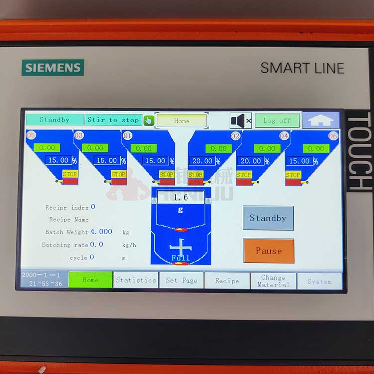 Smart Touch screen Interface of batch blender
