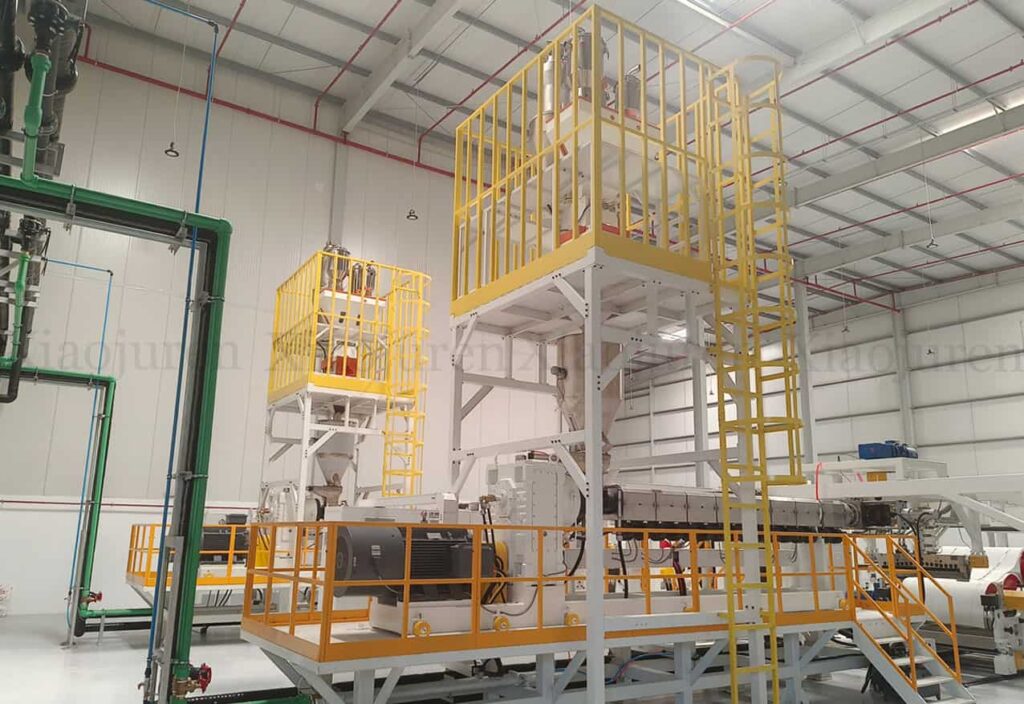 Gravimetric mixer for PP PS PET sheet extrusion